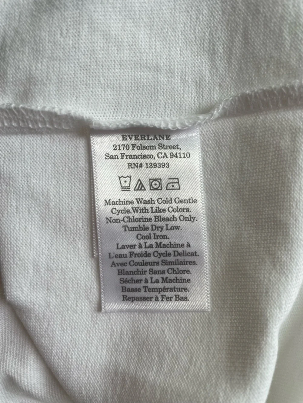 New Everlane Men Crew Neck White Tee Shirt Size Large - Picture 8 of 9